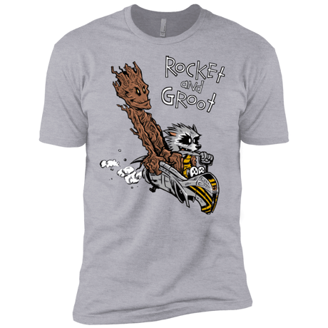T-Shirts Heather Grey / X-Small Rocket and Groot Men's Premium T-Shirt