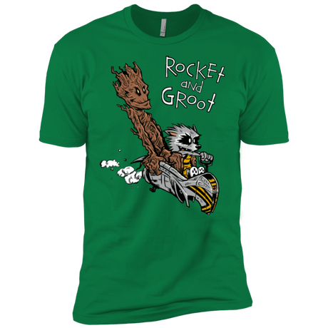 T-Shirts Kelly Green / X-Small Rocket and Groot Men's Premium T-Shirt