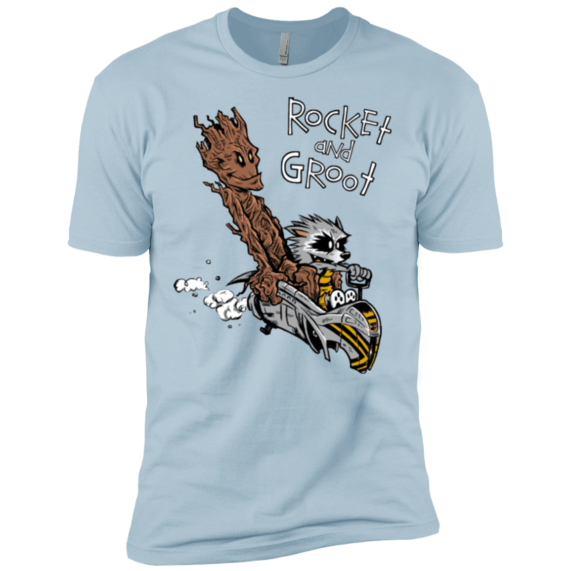 T-Shirts Light Blue / X-Small Rocket and Groot Men's Premium T-Shirt