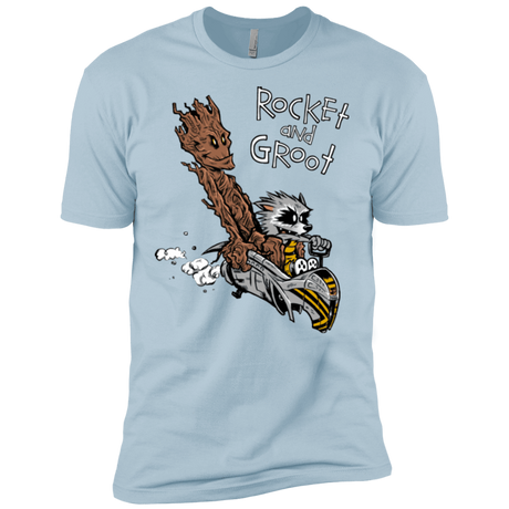 T-Shirts Light Blue / X-Small Rocket and Groot Men's Premium T-Shirt