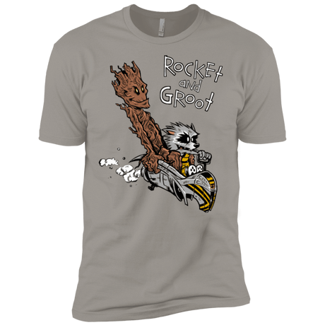 T-Shirts Light Grey / X-Small Rocket and Groot Men's Premium T-Shirt