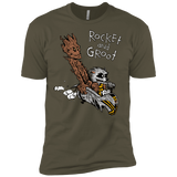 T-Shirts Military Green / X-Small Rocket and Groot Men's Premium T-Shirt