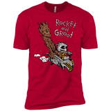 T-Shirts Red / X-Small Rocket and Groot Men's Premium T-Shirt