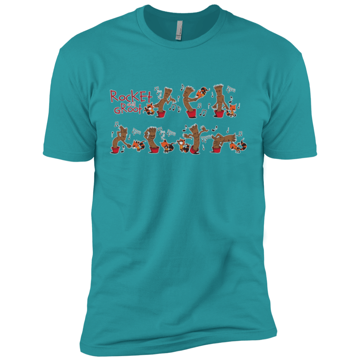 T-Shirts Tahiti Blue / X-Small Rocket and Groot Men's Premium T-Shirt