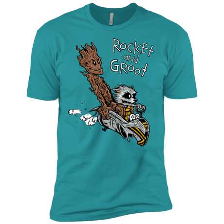 T-Shirts Tahiti Blue / X-Small Rocket and Groot Men's Premium T-Shirt