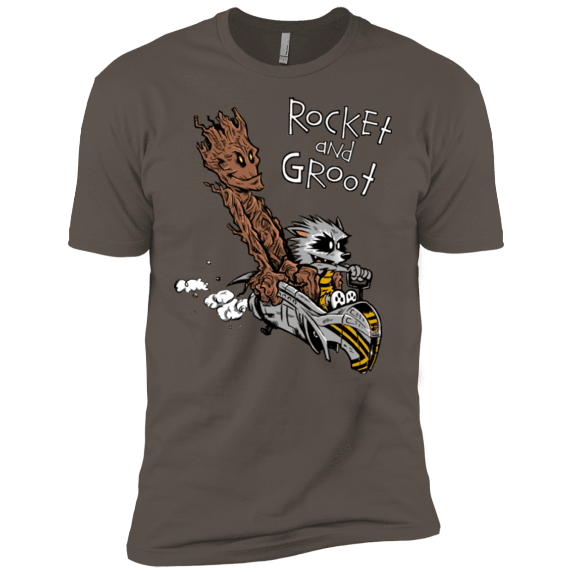 T-Shirts Warm Grey / X-Small Rocket and Groot Men's Premium T-Shirt