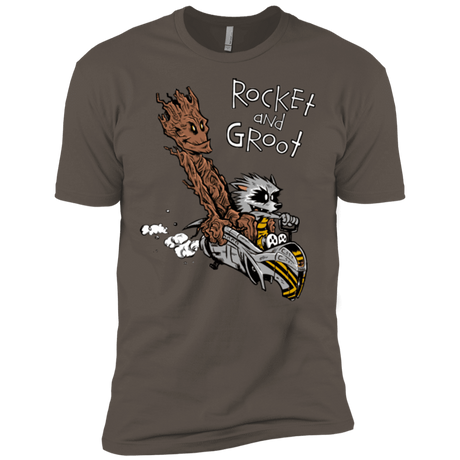 T-Shirts Warm Grey / X-Small Rocket and Groot Men's Premium T-Shirt