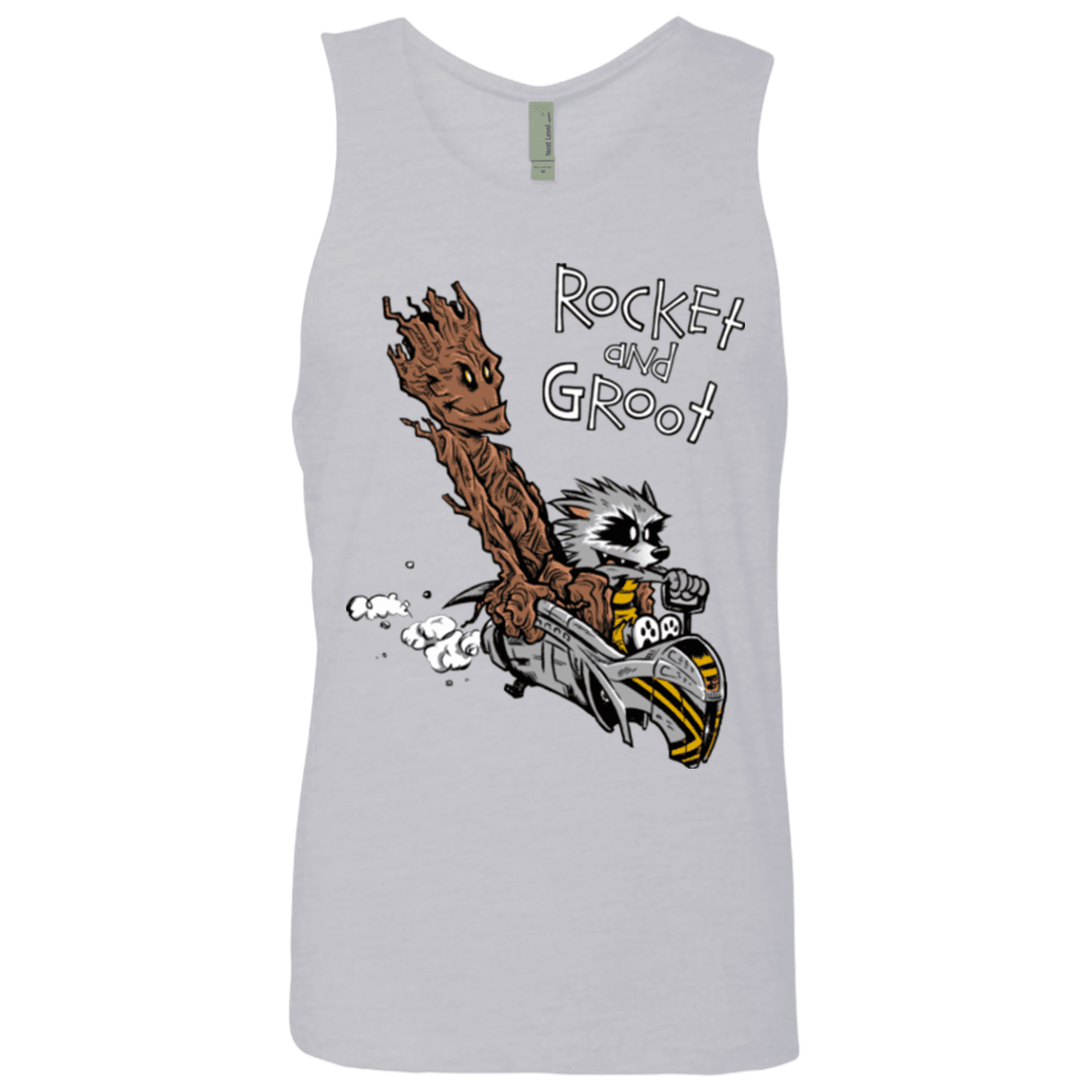 T-Shirts Heather Grey / Small Rocket and Groot Men's Premium Tank Top
