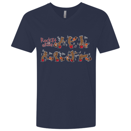 T-Shirts Midnight Navy / X-Small Rocket and Groot Men's Premium V-Neck