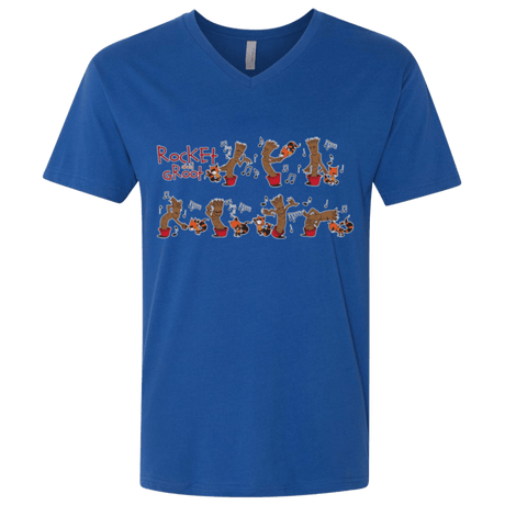 T-Shirts Royal / X-Small Rocket and Groot Men's Premium V-Neck