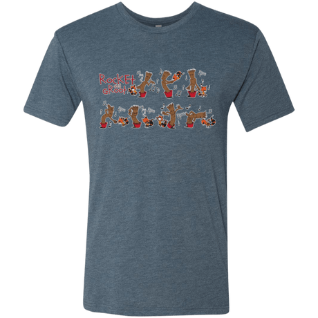 T-Shirts Indigo / Small Rocket and Groot Men's Triblend T-Shirt