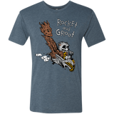 T-Shirts Indigo / Small Rocket and Groot Men's Triblend T-Shirt