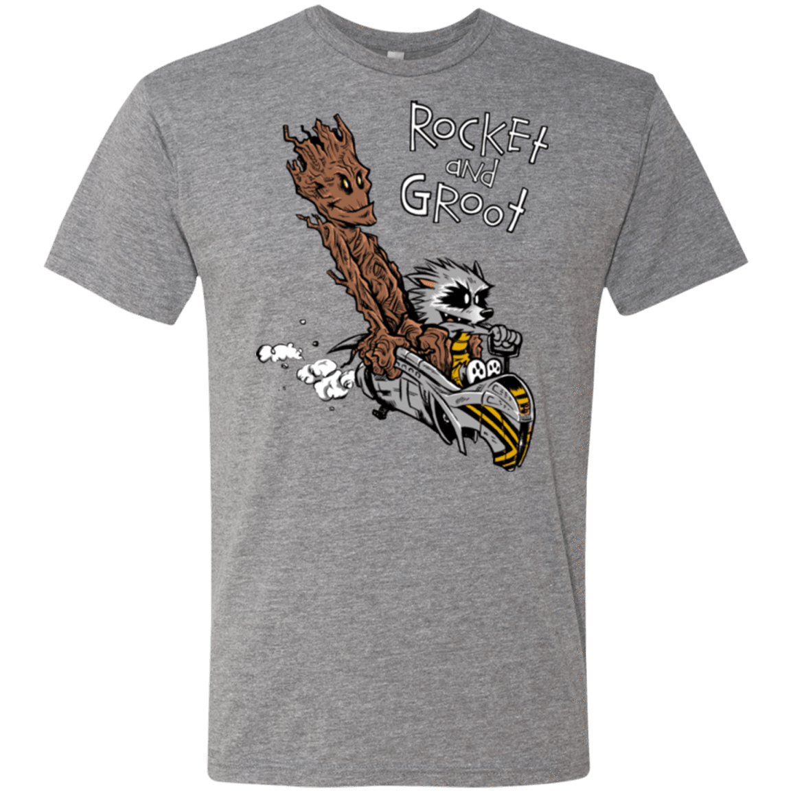 T-Shirts Premium Heather / Small Rocket and Groot Men's Triblend T-Shirt
