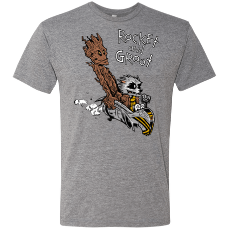 T-Shirts Premium Heather / Small Rocket and Groot Men's Triblend T-Shirt