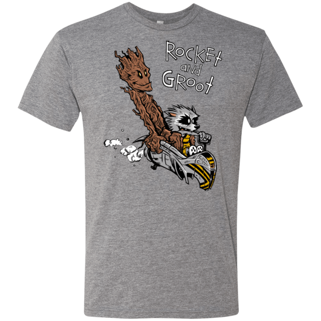 T-Shirts Premium Heather / Small Rocket and Groot Men's Triblend T-Shirt