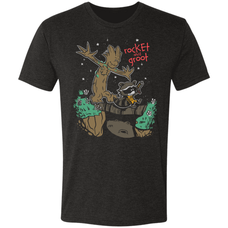 T-Shirts Vintage Black / S Rocket and Groot Men's Triblend T-Shirt
