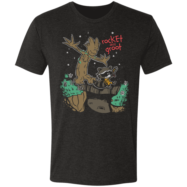 T-Shirts Vintage Black / S Rocket and Groot Men's Triblend T-Shirt