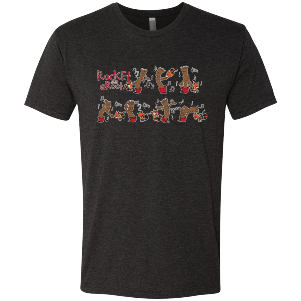 T-Shirts Vintage Black / Small Rocket and Groot Men's Triblend T-Shirt
