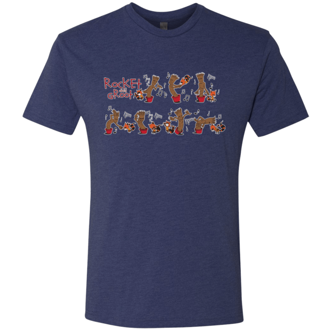 T-Shirts Vintage Navy / Small Rocket and Groot Men's Triblend T-Shirt