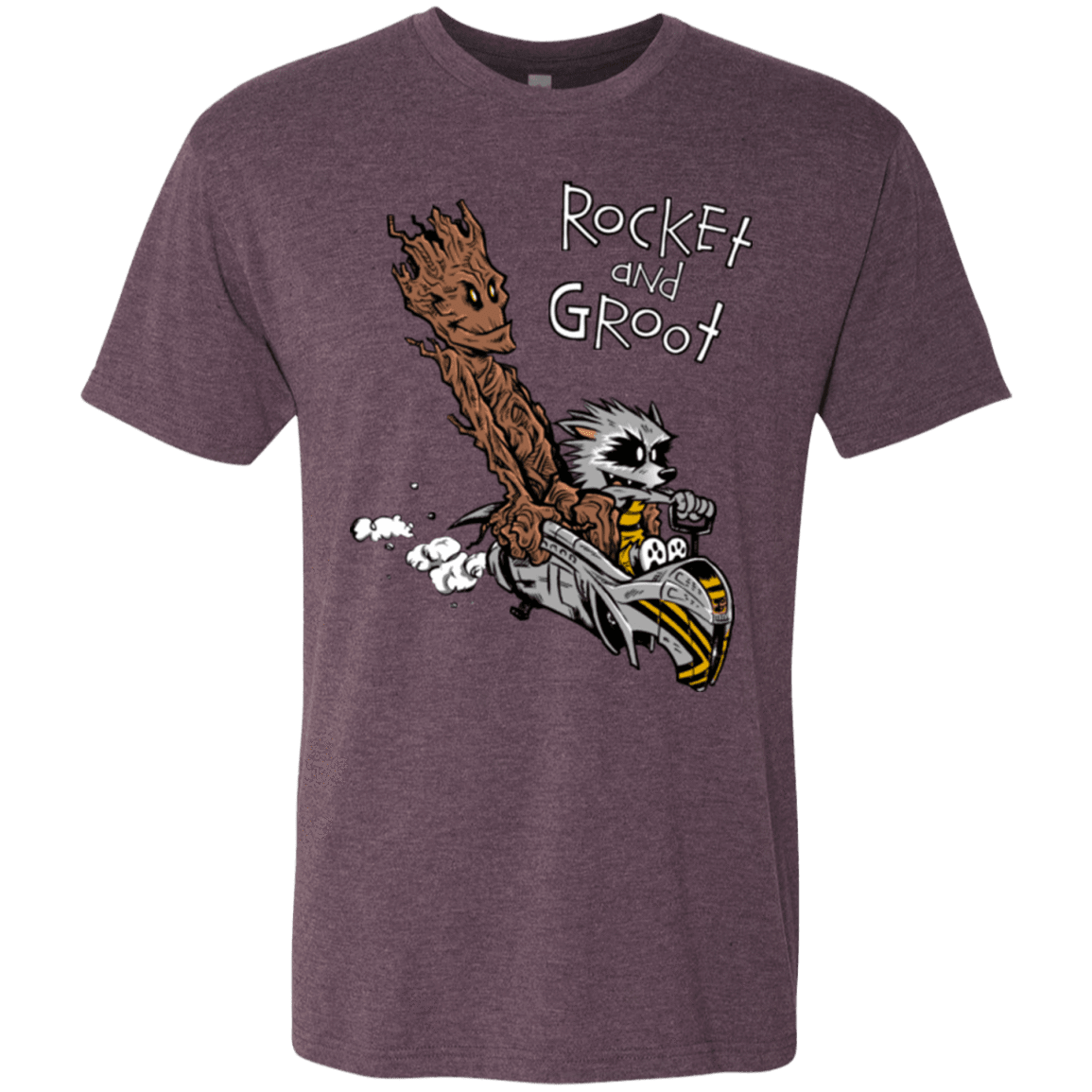 T-Shirts Vintage Purple / Small Rocket and Groot Men's Triblend T-Shirt
