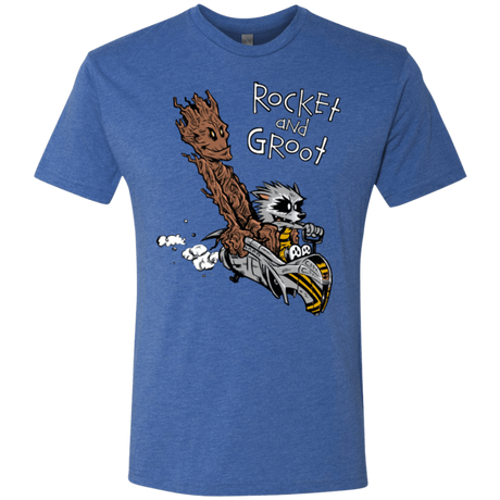 T-Shirts Vintage Royal / Small Rocket and Groot Men's Triblend T-Shirt