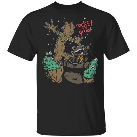 T-Shirts Black / S Rocket and Groot T-Shirt