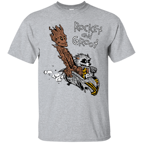 T-Shirts Sport Grey / Small Rocket and Groot T-Shirt