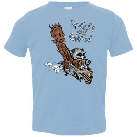 T-Shirts Light Blue / 2T Rocket and Groot Toddler Premium T-Shirt