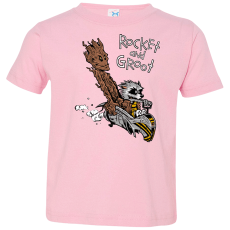 T-Shirts Pink / 2T Rocket and Groot Toddler Premium T-Shirt