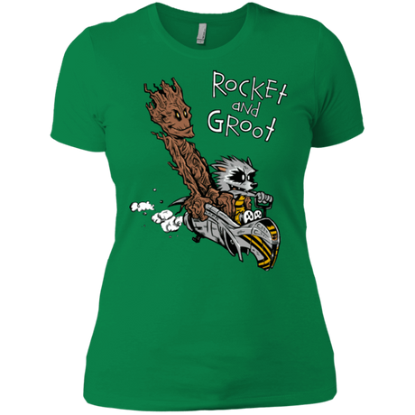 T-Shirts Kelly Green / X-Small Rocket and Groot Women's Premium T-Shirt