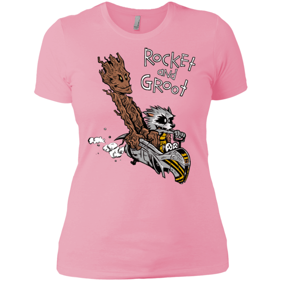 T-Shirts Light Pink / X-Small Rocket and Groot Women's Premium T-Shirt