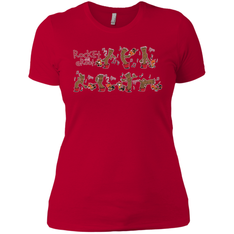 T-Shirts Red / X-Small Rocket and Groot Women's Premium T-Shirt