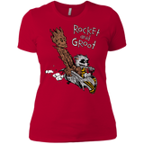 T-Shirts Red / X-Small Rocket and Groot Women's Premium T-Shirt