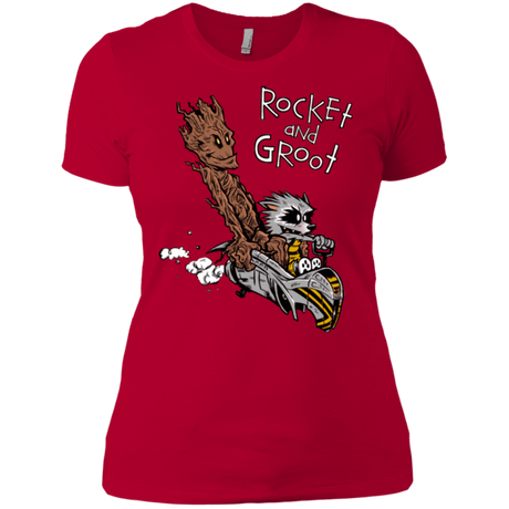 T-Shirts Red / X-Small Rocket and Groot Women's Premium T-Shirt