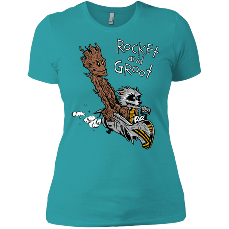 T-Shirts Tahiti Blue / X-Small Rocket and Groot Women's Premium T-Shirt