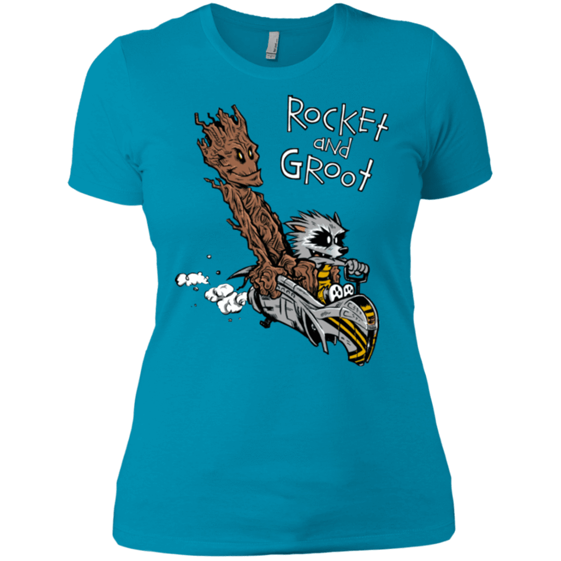 T-Shirts Turquoise / X-Small Rocket and Groot Women's Premium T-Shirt