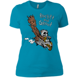T-Shirts Turquoise / X-Small Rocket and Groot Women's Premium T-Shirt