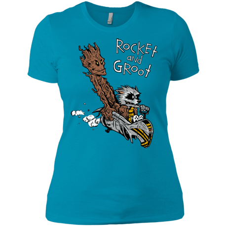 T-Shirts Turquoise / X-Small Rocket and Groot Women's Premium T-Shirt
