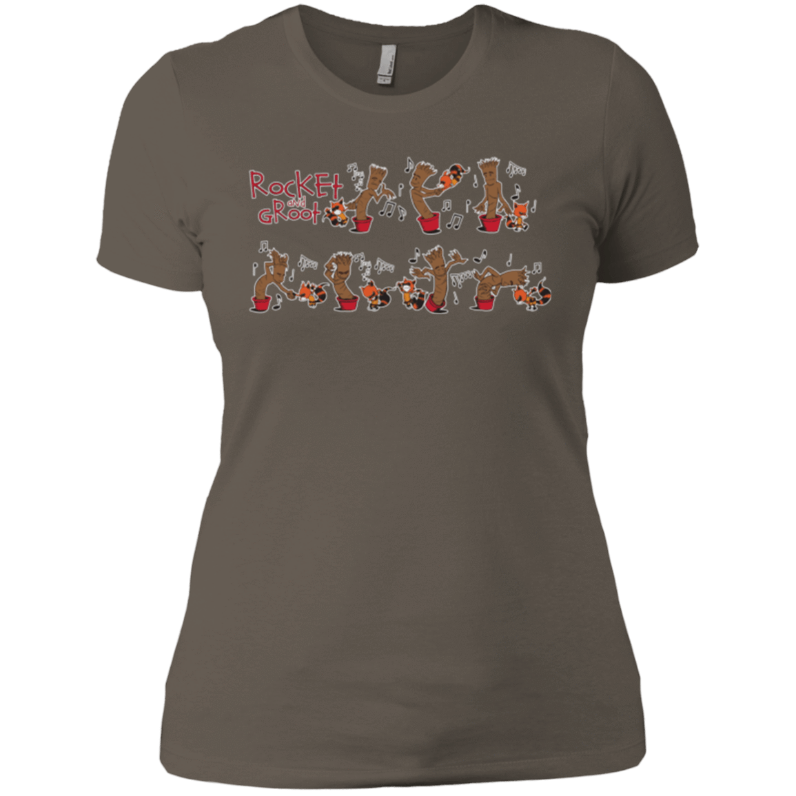 T-Shirts Warm Grey / X-Small Rocket and Groot Women's Premium T-Shirt