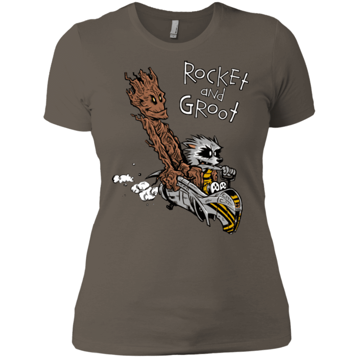 T-Shirts Warm Grey / X-Small Rocket and Groot Women's Premium T-Shirt