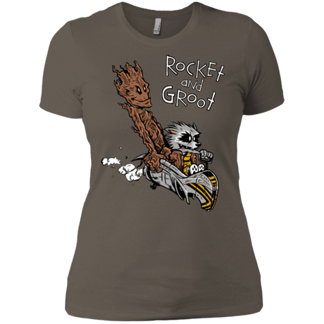 T-Shirts Warm Grey / X-Small Rocket and Groot Women's Premium T-Shirt
