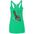 T-Shirts Envy / X-Small Rocket and Groot Women's Triblend Racerback Tank