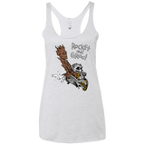 T-Shirts Heather White / X-Small Rocket and Groot Women's Triblend Racerback Tank