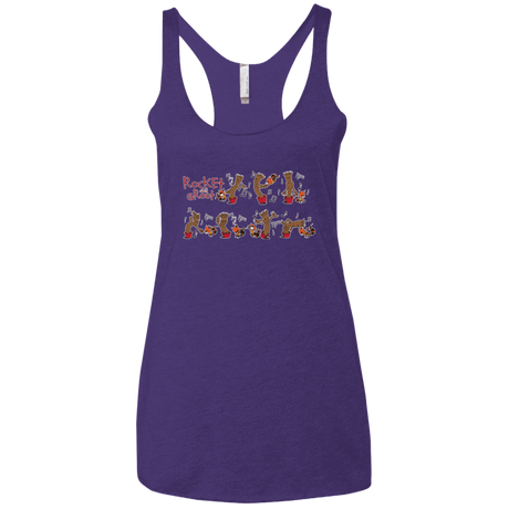 T-Shirts Purple / X-Small Rocket and Groot Women's Triblend Racerback Tank