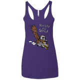 T-Shirts Purple / X-Small Rocket and Groot Women's Triblend Racerback Tank