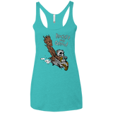 T-Shirts Tahiti Blue / X-Small Rocket and Groot Women's Triblend Racerback Tank