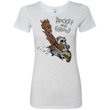 T-Shirts Heather White / Small Rocket and Groot Women's Triblend T-Shirt