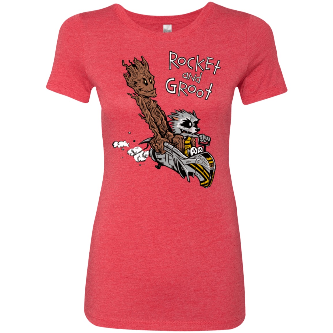 T-Shirts Vintage Red / Small Rocket and Groot Women's Triblend T-Shirt