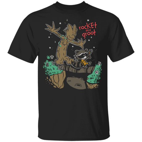 T-Shirts Black / YXS Rocket and Groot Youth T-Shirt
