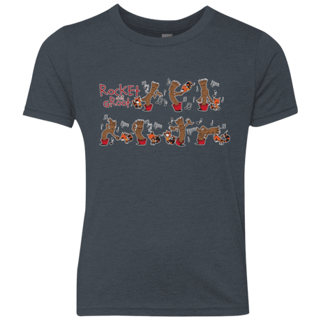 T-Shirts Vintage Navy / YXS Rocket and Groot Youth Triblend T-Shirt